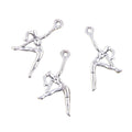 Antique Silver Color  Gymnastics Gymnast Sporter DIY Craft Making Findings Handmade Tibetan Jewelry Charms Pendant