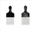 Popular Afro Styling Hair Comb with Metal Pins and Plastic Handle Waterproof Square Shape for Home Use