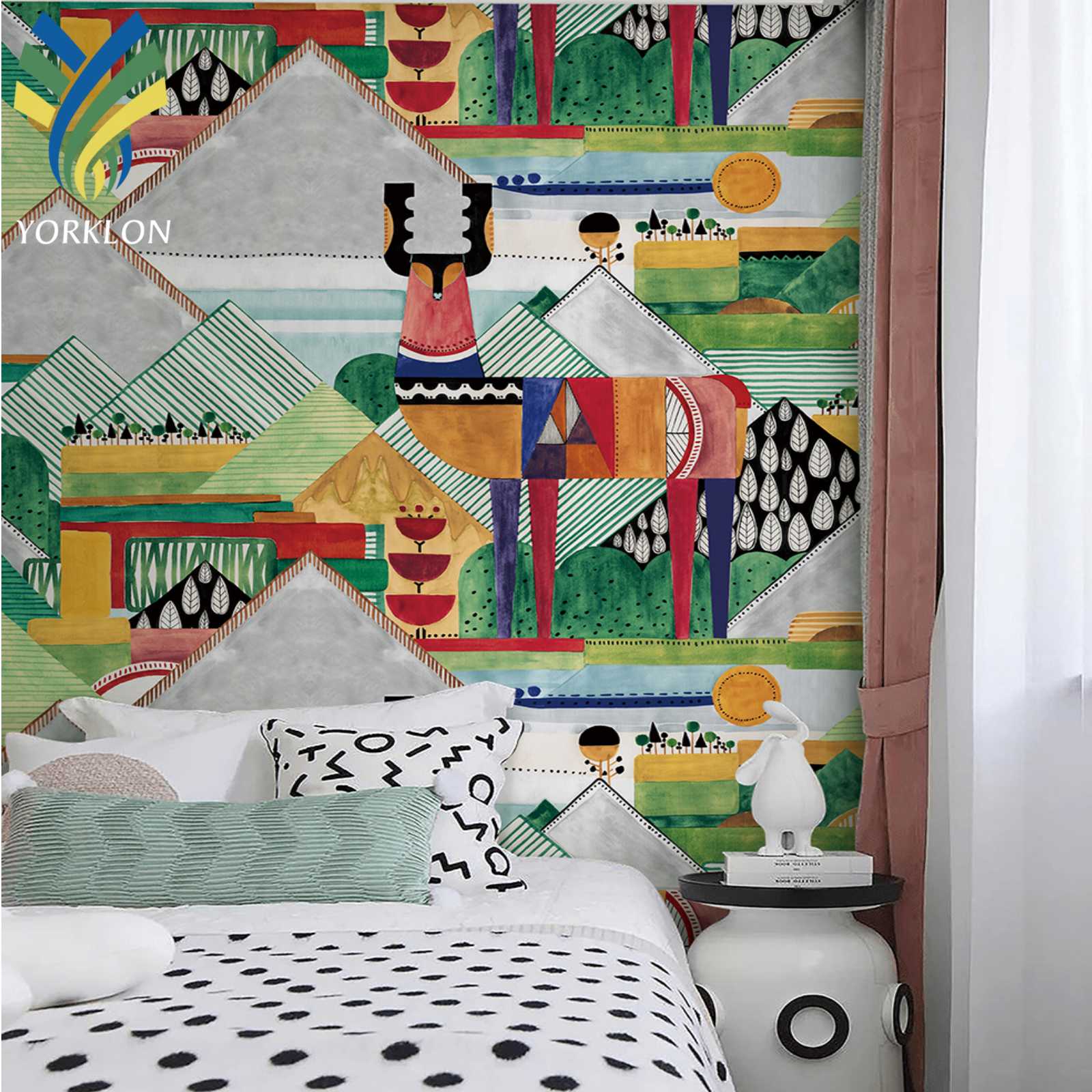 YF-CR17 3D Modern Style Waterproof Wall Paper Mural 3D Kids Room Wallpaper for Home Decoration for Children's Room