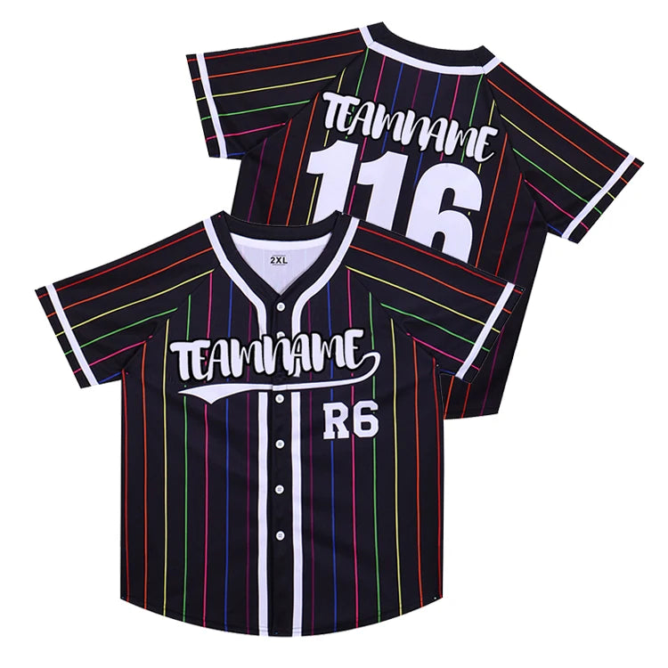Wholesale Blank Polyester Baseball Shirt Custom Sublimated Printed Baseball & Softball Wear Team Uniform Men Baseball Jersey