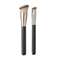 OEM Synthetic Hair Wood Handle Slope Foundation Brush Makeup Brush for Seamless Concealer Brush Custom Logo