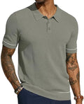 Custom High Quality Summer Casual Viscose Knitted Golf for Polo Shirts Quick Dry Short Sleeve Collared Striped New Classic Style