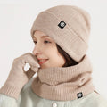 Hot Selling Adult Three-Piece Set Winter Warm Knitted Hat Scarf Gloves Windproof and Plain Style