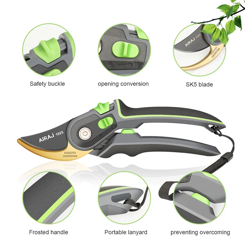 Professional All-Steel Alloy Construction Hand Garden Tools Telescopic Pruning Shears for Garden Pruning