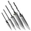 Grandsharp Hunting Knife Blank Blade DIY Fixed Blade Knives Outdoor Survival Camping Tool Damascus Steel Utility Kitchen Knives