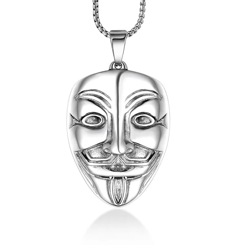 Hip-Hop Rap Men Stainless Steel Vendetta Pendant Movie Character Jewelry for Public Benefit Activities Fine Pendants & Charms