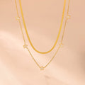 New Arrivals Stainless Steel Tarnish Free Jewelry 18k Gold Plated Star Cubic Zirconia Chker Necklaces for Women Colliers Femmes