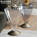 WISEMAX FURNITURE Factory Wholesale Price Hotel Furniture Corner Table Home Round Glass Transparent Coffee Table for Living Room