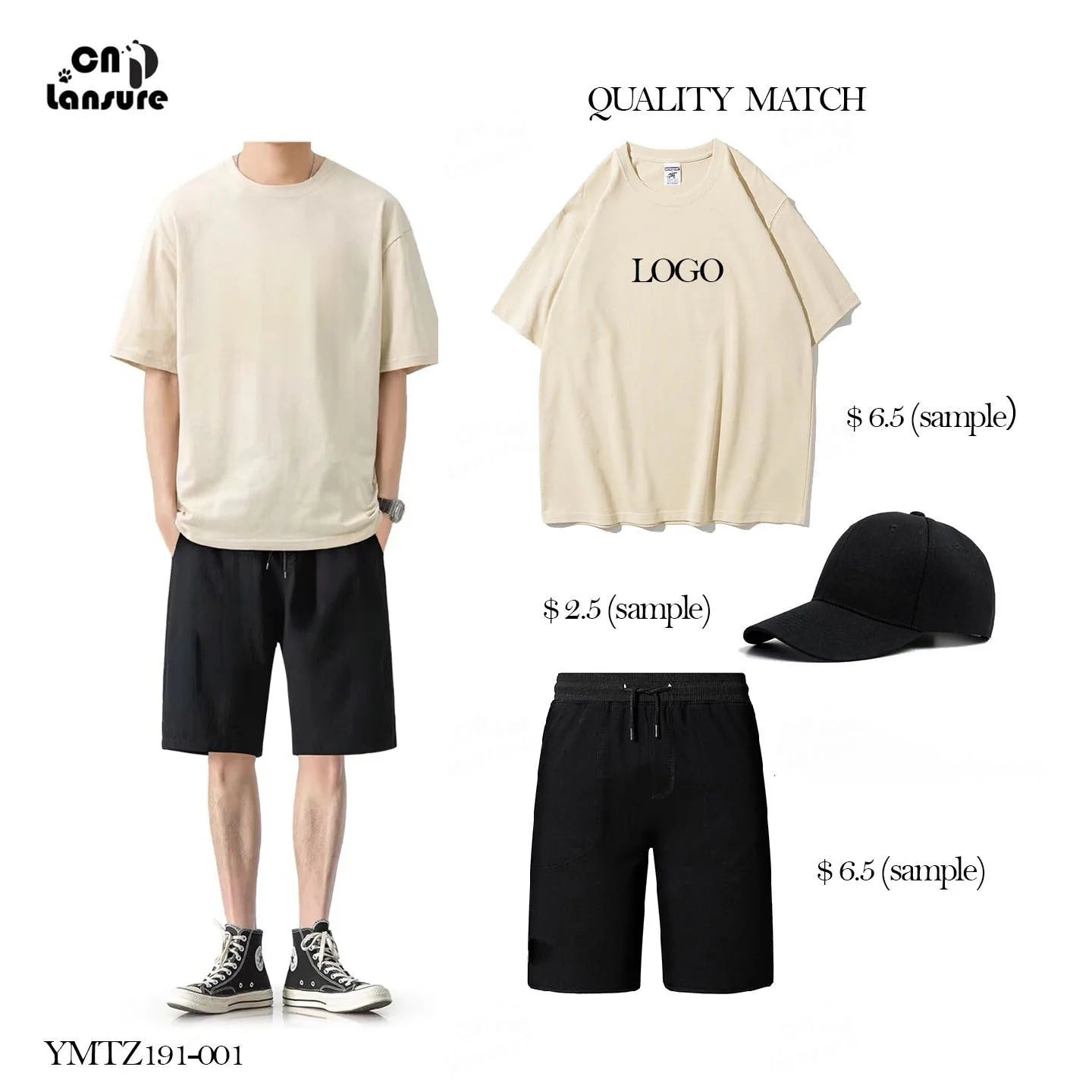 LS Supplier Oversize Custom T Shirts and Shorts Suit Best Quality Cotton Sweatsuit Men Match Short Tracksuit Men Suit t Shirt