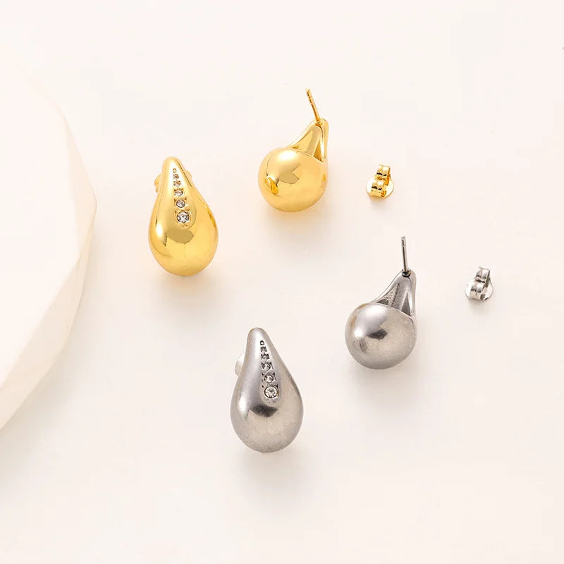 HOVANCI Wholesale Minimalist Party Stud Earrings Water Drop Design Hypoallergenic Non-Tarnish Waterproof for Stylish Occasions