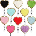 Wholesale Lovely Heart Retractable Nurse Badge Reels Cute Nursing Badge Reels With Swivel Alligator Clip for ID Name Card