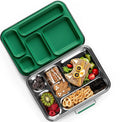 Aohea Leakproof Airtight Food Storage 5 Compart Stainless Steel Metal Tiffin Meal Prep Containers Lunch Bento Boxes