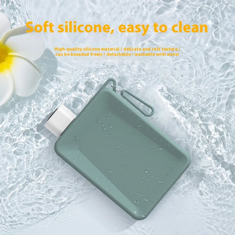 Creative Outdoor Compass Mountaineering Water Cup Portable Flat Square Silicon Drinkware for Sports & Travel