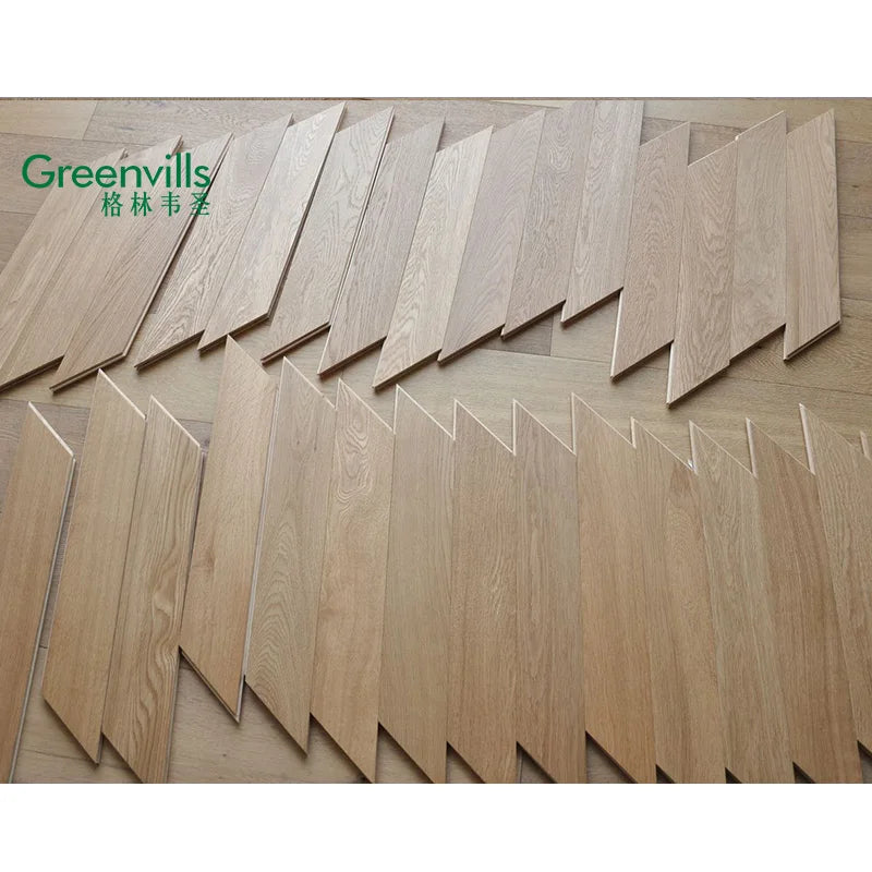 Hot Sale Chevron /Fishbone Engineered Timber Oak Flooring+ HardWood Flooring for Residence