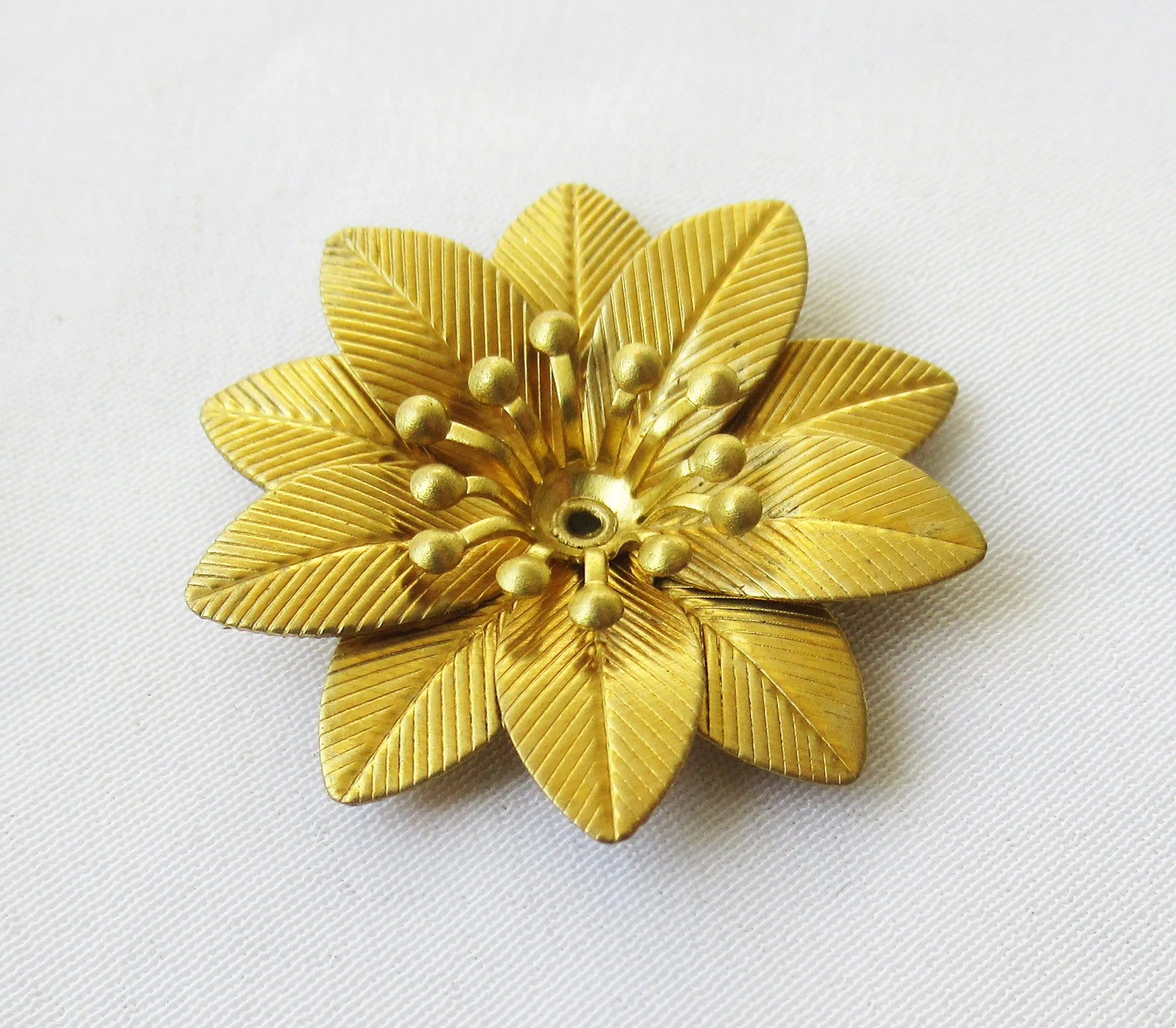 Assembled Brass Flower 29mm Floral Decorative Finding