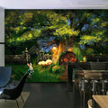Floral Silk Natural Style Kindergarten Children's Anti-Static Waterproof Household Living Room Wallpaper