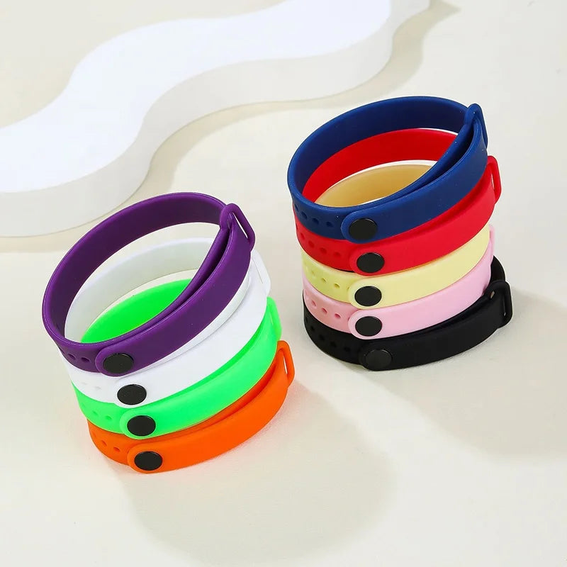 Custom Logo Silicone Wristbands Adjustable Rubber Bracelets Sport Event Wrist Band Lock