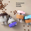 Popular Glass Mug Heat Cold Resistant Mug with Silicone Anti-skid Ring Home Office Car Water Cup 250ml 350ml