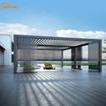 Waterproof Hardtop Gazebo Garden Aluminium Outdoor Louvered Hardtop Pergola Sliding Porch Awnings Retractable Roof Systems