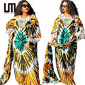 Liu Ming Hot Selling Elegant Women Print Turkey Islamic Muslim Moroccan Kaftan Abaya Dress