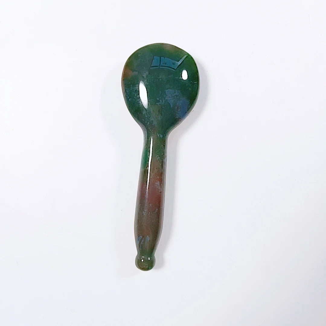 Huiying Facial gua sha tools jade stone board spoon guasha Indian agate plate for beauty