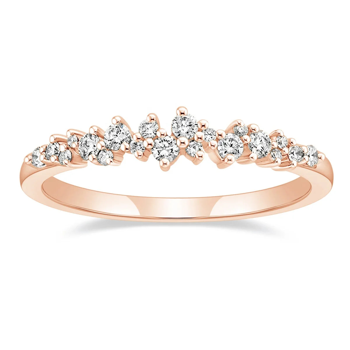 Ladies Fashion Jewelry Eternity Ring Cubic Zirconia Anniversary Ring CZ Copper Wedding Band for Women Size 4-12
