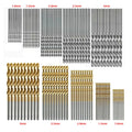 50pcs Titanium Plated Twist Drill Set High Speed Steel Straight Shank Miniature Open Hole Twist Drill 1-3mm Electric Drill Bits