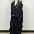 Women's Luxury Dubai Ethnic Islamic Kimono Saudi Wholesale Modest Dress Sequin Beading Open Muslim Abaya Traditional Muslim