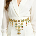 Bohemian Gold Silver Color Butterfly Heart Coin Charms Tassel Women Belly Waist Chains Dance Waist Chains Women Belt Chain
