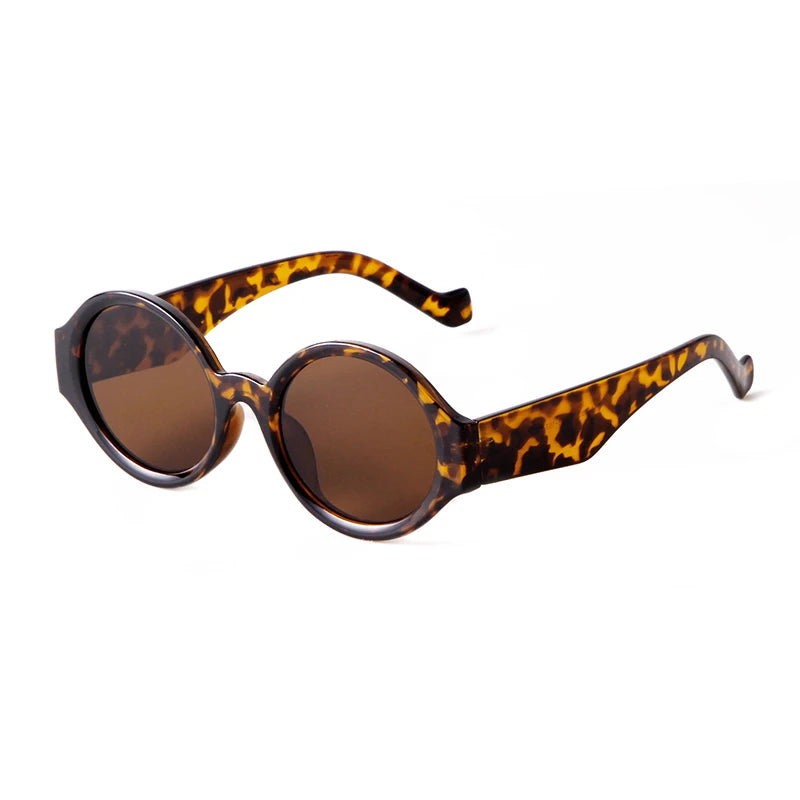 STORY STY95130 Fashion Vintage Tortoiseshell Frame Sun Glasses Woman Retro Round Sunglasses UV400