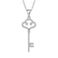 Fashion Creative Pendant Necklace Jewelry 925 Sterling Silver Key Pendant Necklace