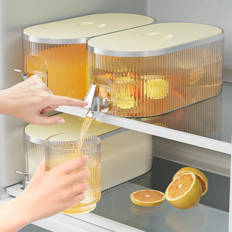 OWNSWING 5.3L Drinking Water Dispenser Plastic Refrigerator Beverage Kettle Drinking Juice Storage Bottle With Faucet
