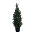 Amaazon Hot Sale Evergreen Potted Artificial 90cm 3ft Tall Faux Plastic Leaves Mini Cedar Pine Tree Ornamental Trees for Sale