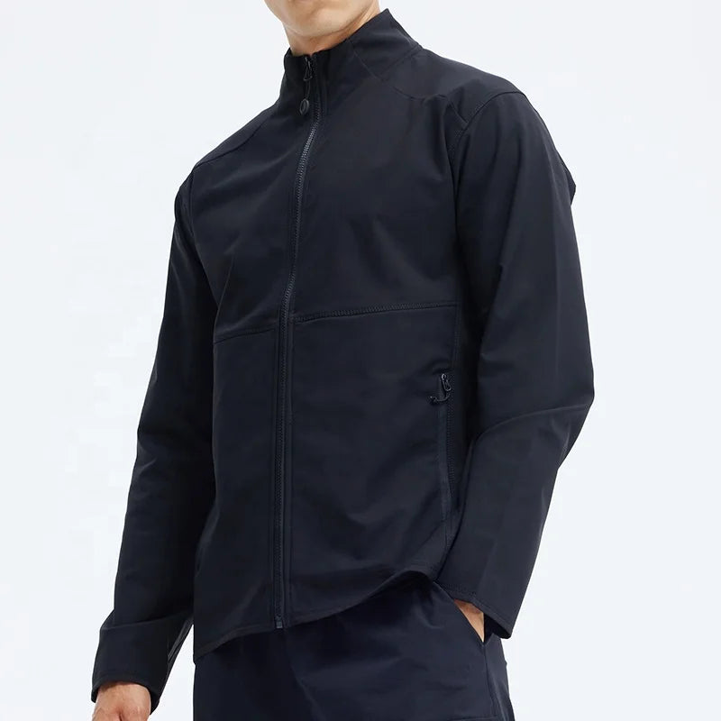 Print Your Logo Stand Collar Full Zipper Winter Jacket Waterproof Jacket Jacket for Men