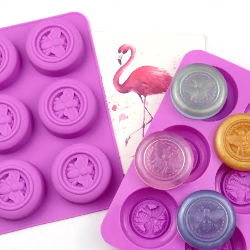 345  Factory and Stock 6 Hole Honey Shape Silicone Cake Mold Silicone Candle Molds Soap Making Molds