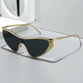 Butterfly Designer Women Bike Outdoor Sports Glasses One-Piece Lens Personality Metal Frame Mirror Rose Gold Sunglasses