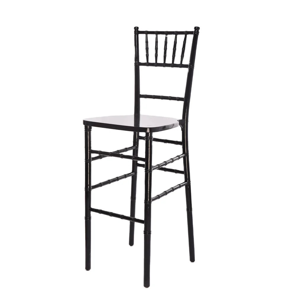 Antique Traditional Stackable Solid Wood High Bar Stool Chiavari Chair for Home Bar & Hotel Use