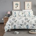 New Arrival Bird Print Three-piece Quilted Bed Cover Set Embossed Summer Bedding Sets