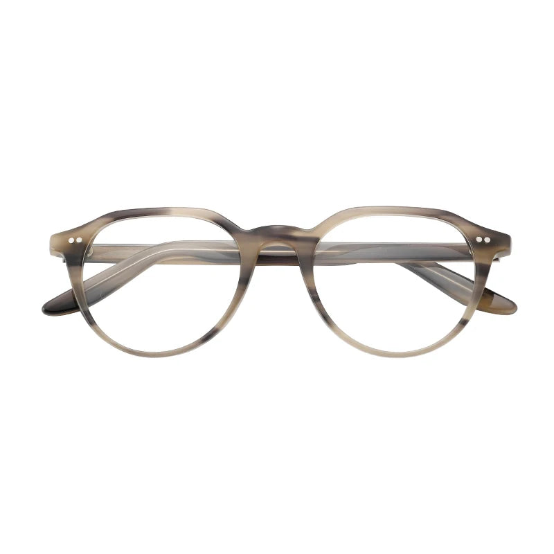 New Fashion Vintage Classic Mazzucchelli Acetate Glasses Flat Mirror Optical Spectacles Frame Unisex Eyeglasses