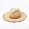 Shinehats 2025 Unisex Retro Sombrero Frayed Brim Striped Ribbon Raffia Straw Panama Hat Summer Sun Beach Travel Casual 3D