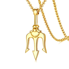 New Arrival Vintage Gold Silver Pendant Jewelry Stainless Steel Pearl Chain Necklace Geometric Pendant Necklace to My Son