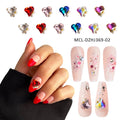 Luxury Love Heart Nail Art Accessories Shiny Rhinestone Gems Diamond Jewelry Charms for DIY Nail Decorations
