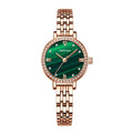 Modern Fashion Women Gold Watches Crystal Round Wristwatch for Ladies Luxury Diamond Female Quartz Watch 3ATM Waterproof