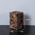 Hot Selling Fashion Square Washroom and Bathroom Accessories Marble Stone Brush Cup Luxury Marble Toothbrush Holder