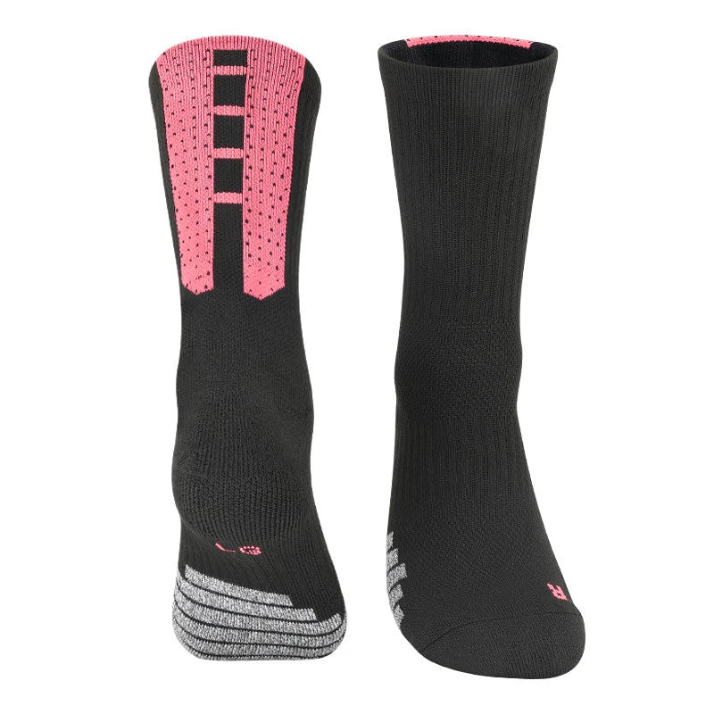 LINGTU Custom Embroidery Letter Elite Basketball Socks Youth Non-Slip Thickened Cushioned Cotton Towel Bottom Basketball Socks