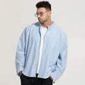 Large Size Long Sleeved Shirt for Men Fat Man Widens and Enlarges His Shirt Pure Cotton Short/long Sleeved Men's Top