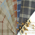 8591 Yarn Dyed 100% Linen Plaid Flax Fabric Washed Checked Spring Summer Clothing for Girls Boys Shirts Dresses Sofas Cushions