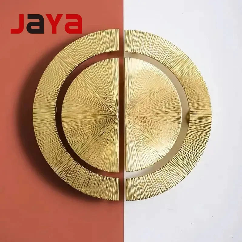 JAYA Luxury Brass Handle Gold Door Handles Modern Cabinet Hardware High End Drawer Pulls Knobs  Furniture Hardware Accessories
