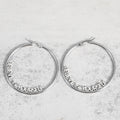 Punk Hip Hops Stainless Steel 18K Gold Plated Customize Name Letter Hoop Earrings Diy Personalized Name Hoop Earring