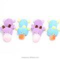 Classic Pet Plush Squeaky Dog Cartoon Toy-resistant Cow & Duck with Grinding Teeth Rope Accompaniment